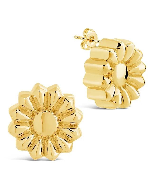 Multi Stud Earrings with Chains -Canelé Stud Earrings