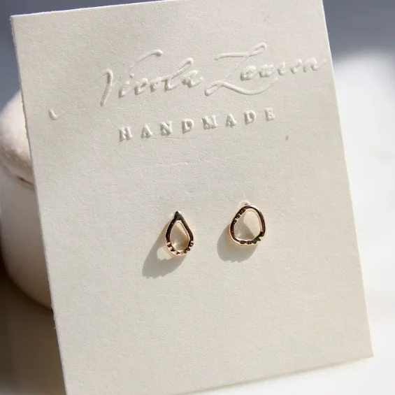 Floral Stud Earrings with Petals -Geo Stud Earrings, Tear and Soft Triangle