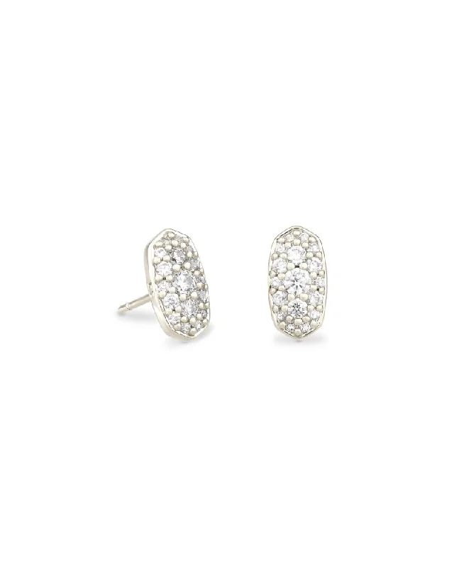 Retro Stud Earrings for Nostalgia -Crystal Stud Earrings with White CZ by Kendra Scott