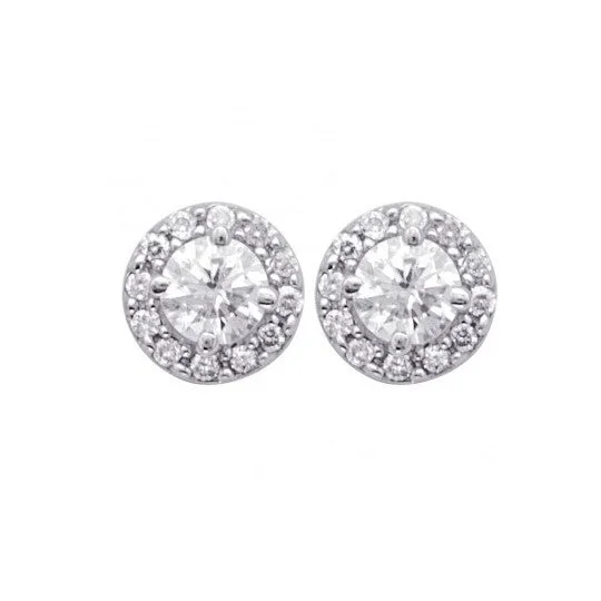 Stud Earrings with Wave Designs -Diamond Stud Earrings