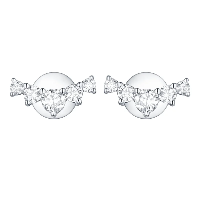 Oval Stud Earrings for Grace -Diamond Stud Earrings