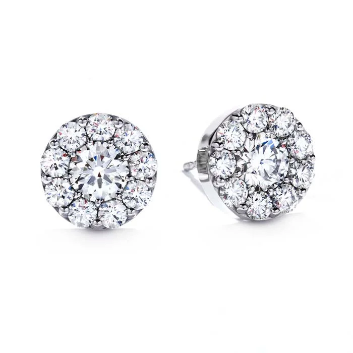 Diamond Stud Earrings for Luxury -Estate Hearts On Fire Fulfillment Stud Earrings .47CTW-.55CTW in 18K White Gold