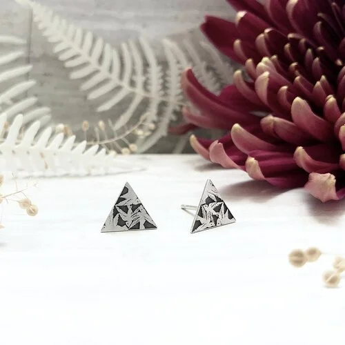 Stud Earrings with Matte Finish -Flight Stud Earrings