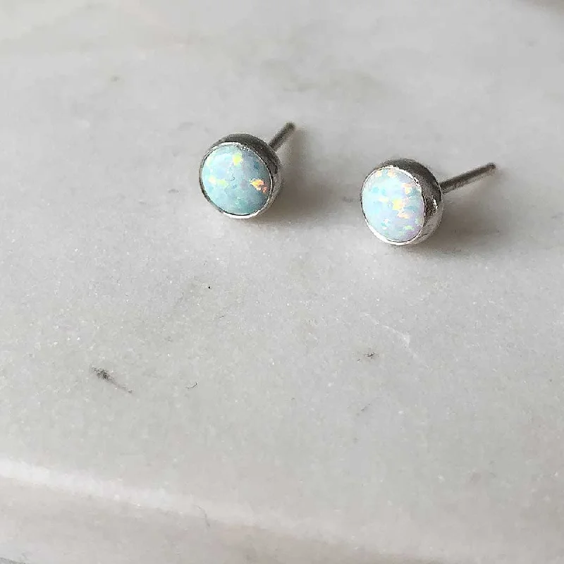 Round Stud Earrings for Classic -Gemstone Stud Earrings