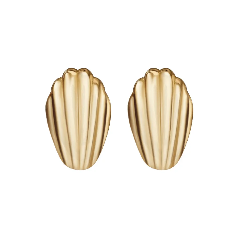 Punk Stud Earrings with Spikes -Madeleine Cookie Gold Stud Earrings