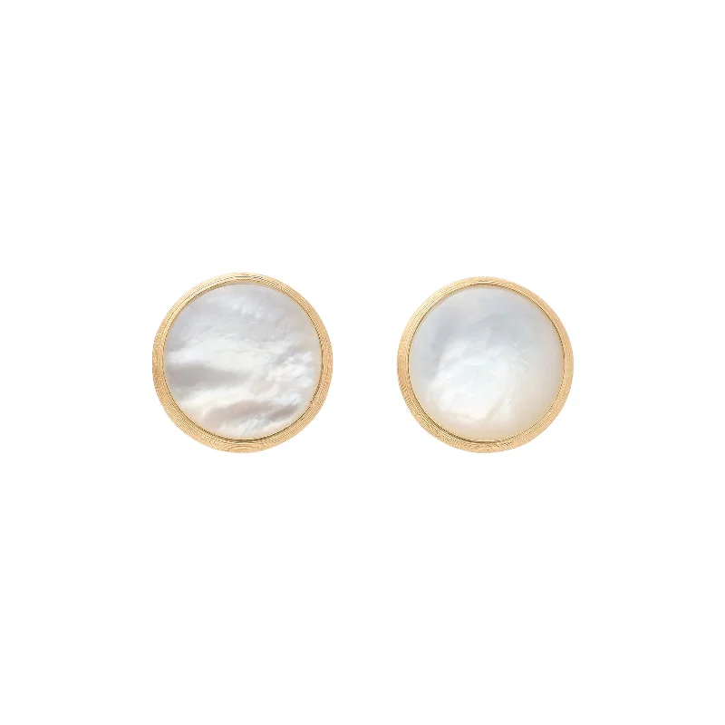 Large Stud Earrings for Statement -Jaipur Mother of Pearl Medium Stud Earrings