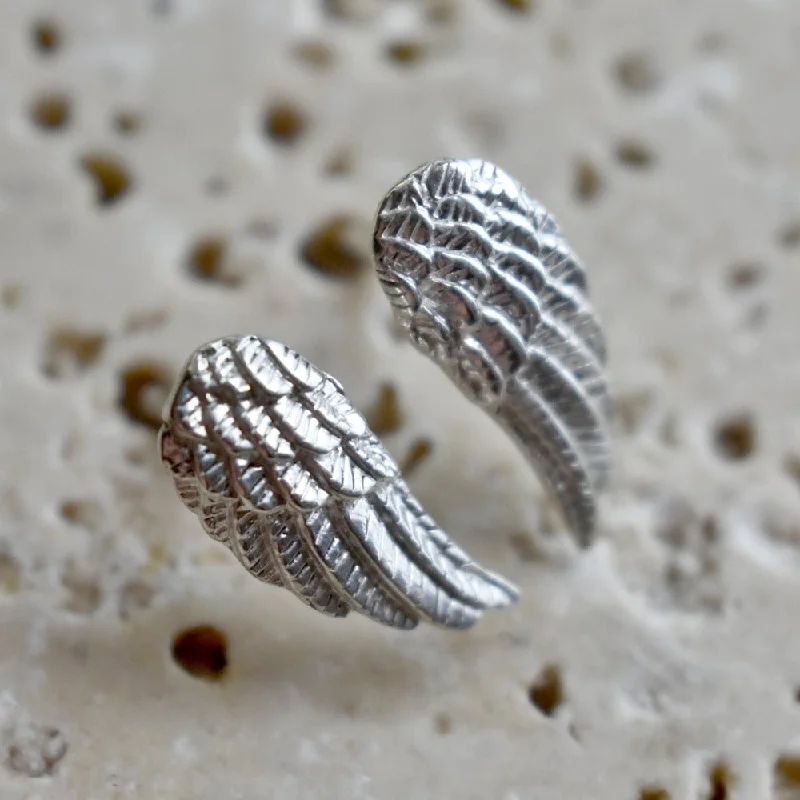 Stud Earrings for Evening Gown -Tiny Wing Stud Earrings