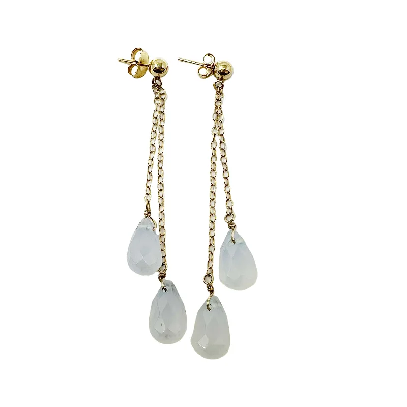 Drop Earrings for Work Attire -14K Gold Dangle Earrings