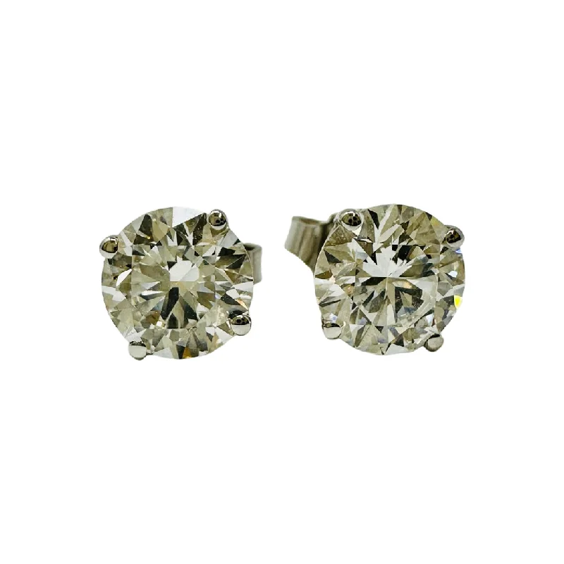 Drop Earrings for Formal Attire -14K White Gold Lab Grown 2.01ct Diamond Stud Earrings