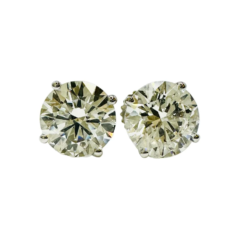 Drop Earrings for Evening Gown -14K White Gold Lab Grown 4.02ct Diamond Stud Earrings