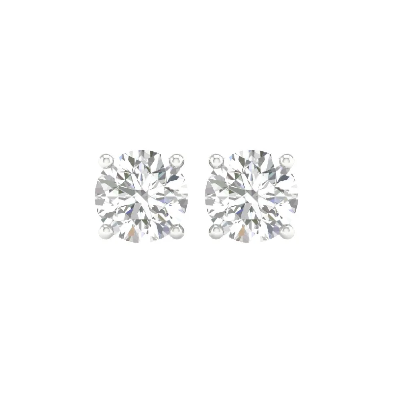 Oval Drop Earrings for Grace -14K White Gold 5ctw Lab Grown Diamond Stud Earrings