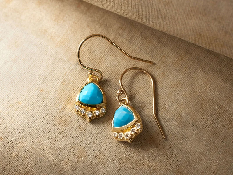 Diamond Drop Earrings for Luxury -Adira Turquoise Earrings