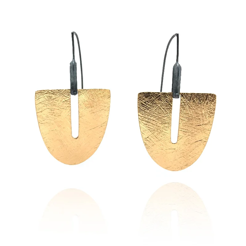 Lead Free Drop Earrings for Health -Arch Sway Earrings - Gold