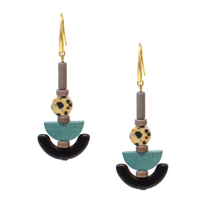 Drop Earrings for Concert Look -Art Deco Treasure Chest Earrings