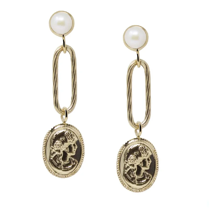 Drop Earrings for Valentine's Day -Beatrice Gold-plated Drop Earrings