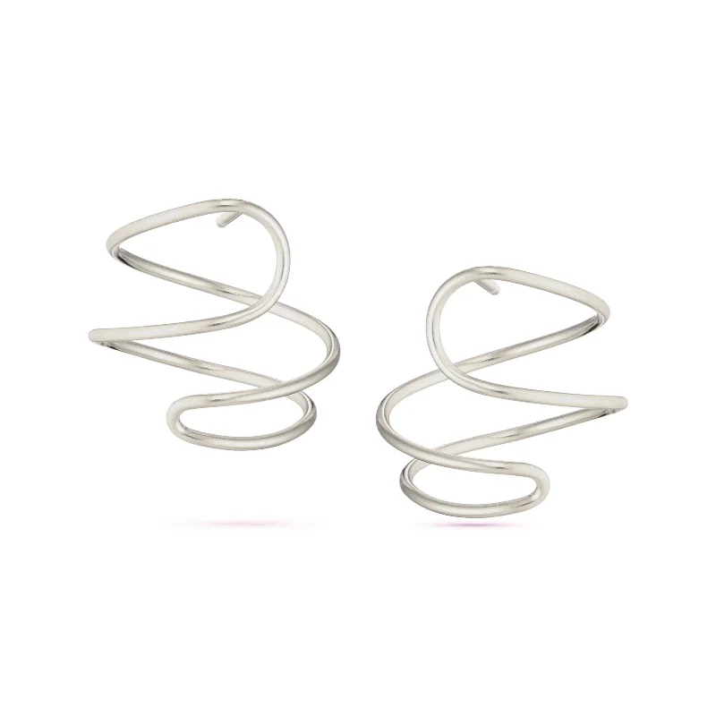 Drop Earrings for Festival Style -Breeze Earrings in Silver