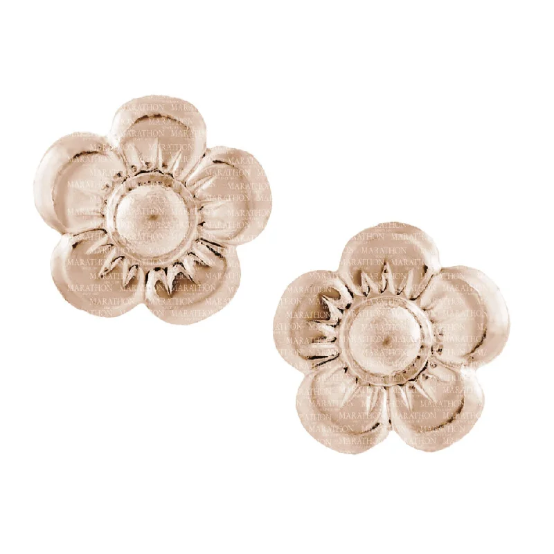 Drop Earrings with Infinity Symbols -Children's 14k Rose Gold Flower Stud Earrings