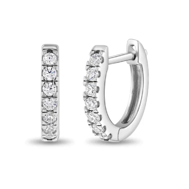 Drop Earrings for Birthday Celebration -Children's Small Multi Clear CZ Huggie Earrings