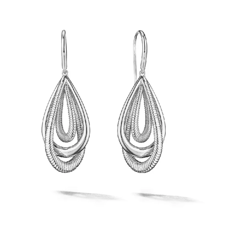 Drop Earrings with Polished Shine -Judith Ripka Eternity Teardrop Earrings