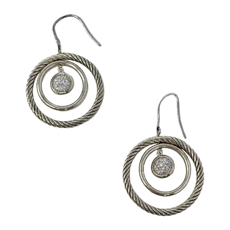 Bohemian Drop Earrings with Tassels -David Yurman Two-tone Mobile Circle Diamond Earrings