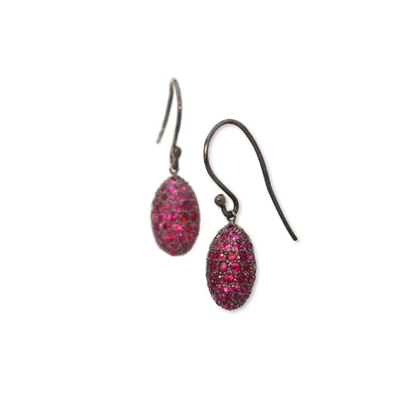 Indian Drop Earrings with Intricacy -pavé egg drop earrings