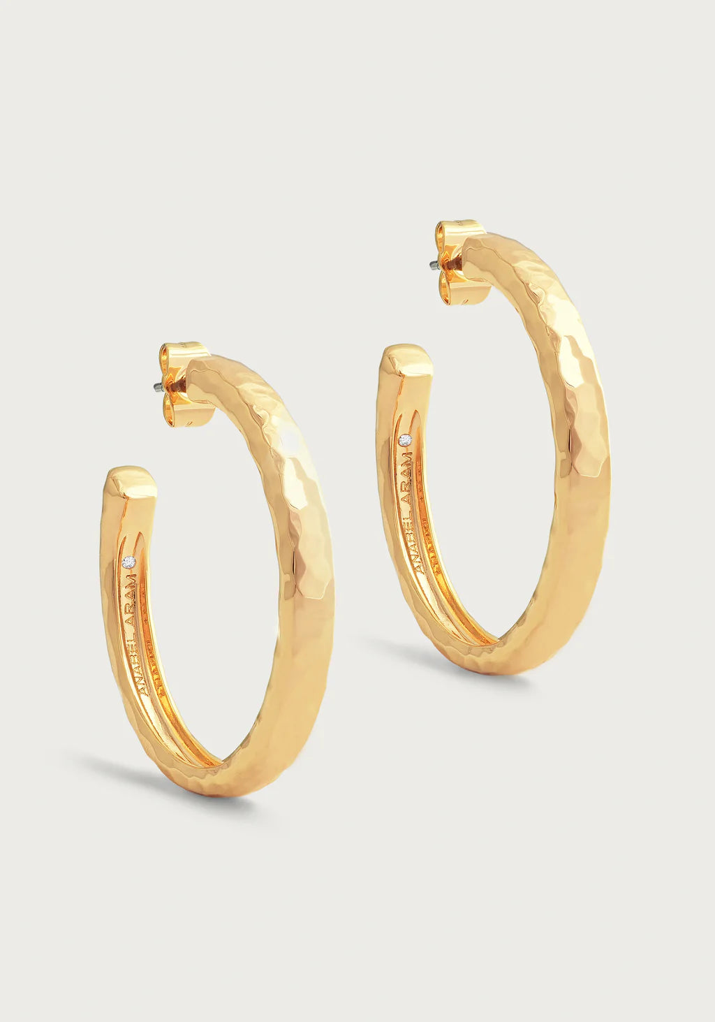 Drop Earrings with Knot Designs -Farrier Medium Hoops, Gold