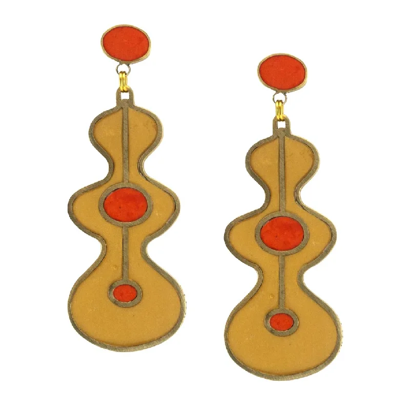 Drop Earrings for Shopping Trip -Goldenrod Trio Earrings