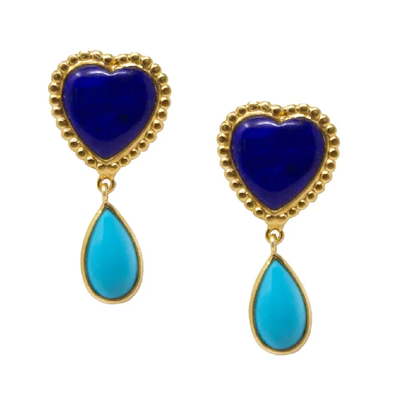 Large Drop Earrings for Statement -Happy Hearts Earrings