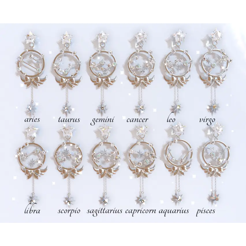 Leverback Drop Earrings for Comfort -Horoscope Earrings