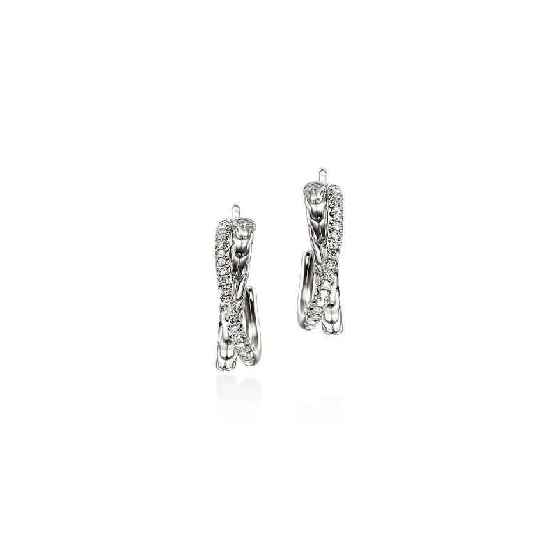 Drop Earrings for Engagement Party -John Hardy JH Essensials Pavé Crossover Earrings