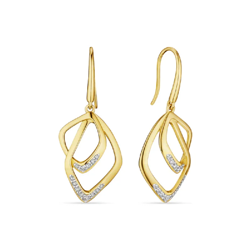 Hypoallergenic Drop Earrings for Sensitive -Judith Ripka 14k Selvaggia Drop Earrings with Diamonds