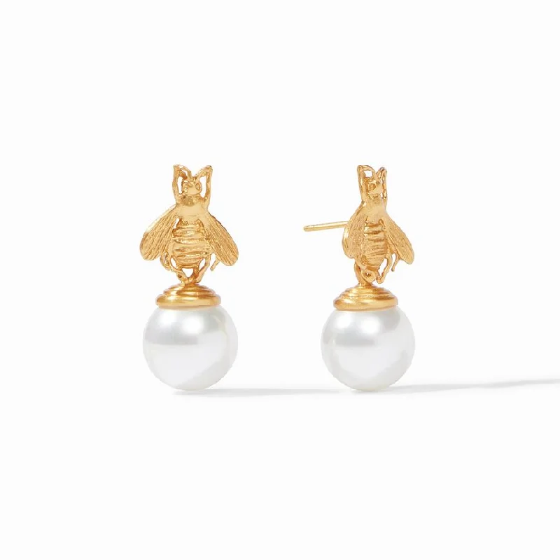 Drop Earrings for Casual Outfit -Julie Vos Bee Pearl Drop Earrings