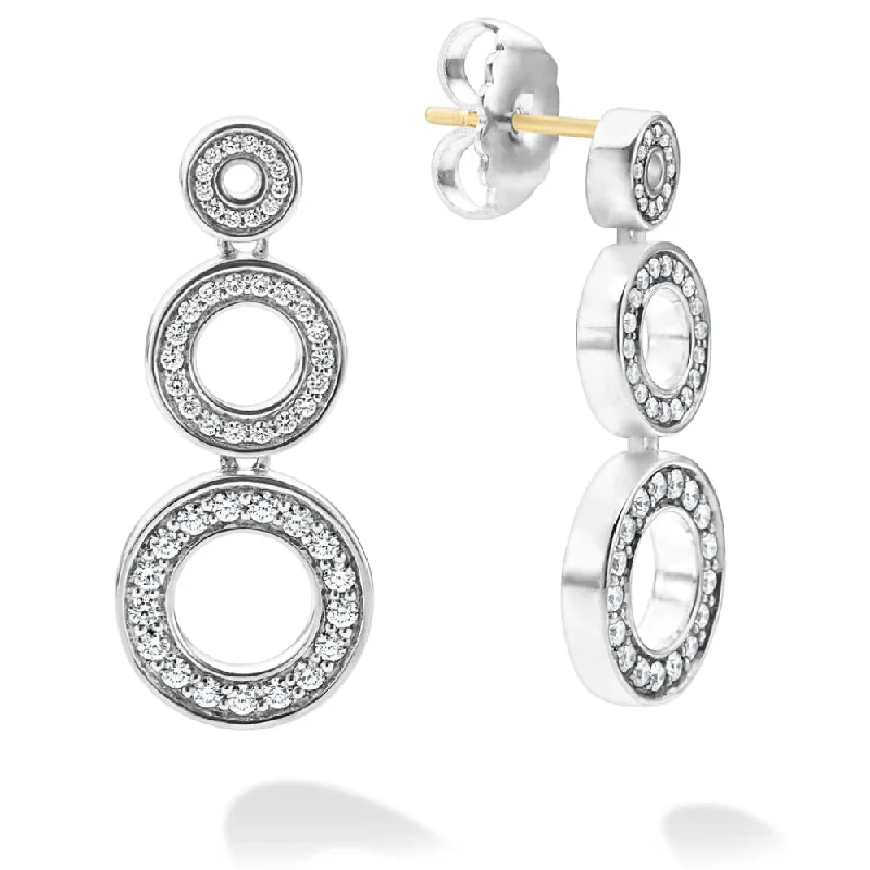 Drop Earrings for Yoga Session -Lagos Diamond Circle Drop Earrings