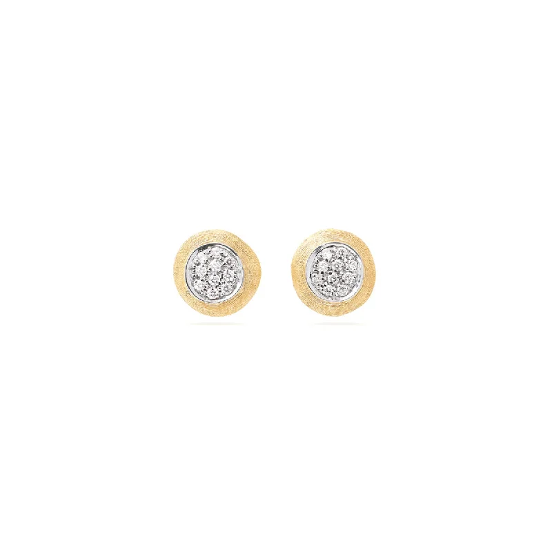 Small Drop Earrings for Delicate -Marco Bicego Jaipur Gold Diamond Pavé Stud Earrings