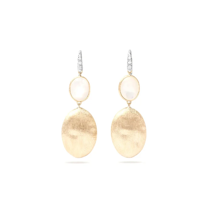 Drop Earrings for School Uniform -Marco Bicego Siviglia Mother Of Pearl and Diamond Accent Earrings