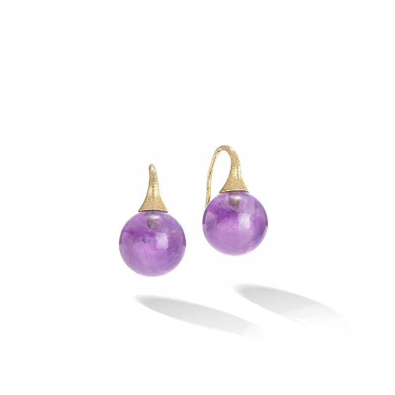 Drop Earrings for Shopping Trip -Marco Bicego Africa Boules Amethyst Drop Earrings