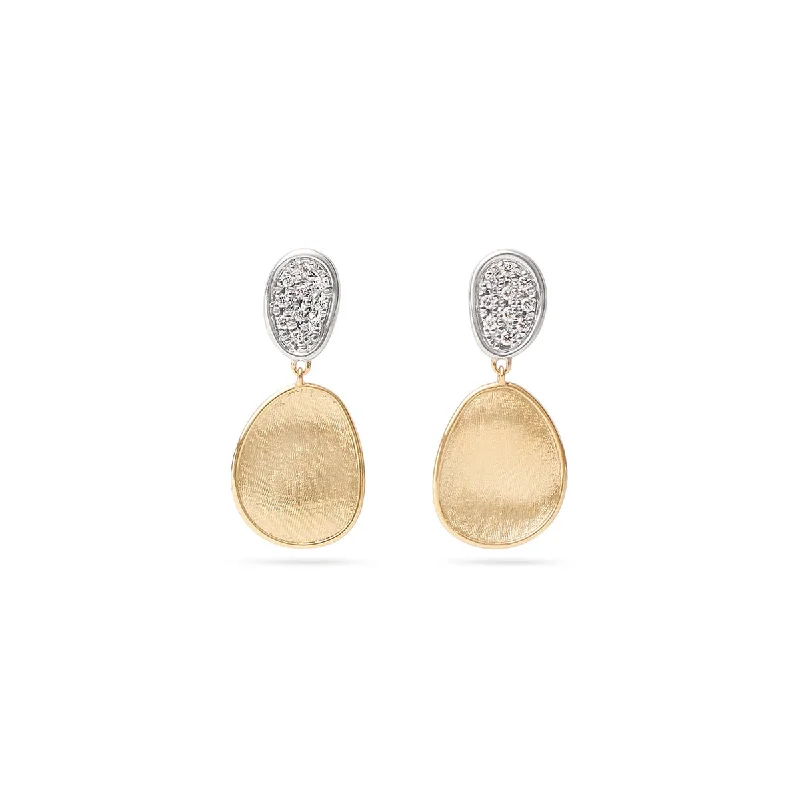 Pearl Drop Earrings for Elegance -Marco Bicego Lunaria Diamond Chandelier Earrings