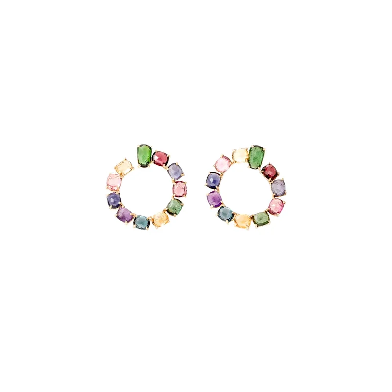 Drop Earrings with Crown Designs -Marco Bicego Murano Statement Gemstone Small Wrap Hoops