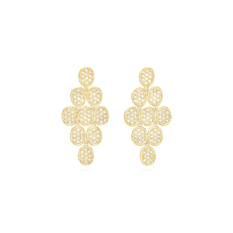 Drop Earrings with Knot Designs -Marco Bicego Lunaria Diamond Pavé Statement Earrings