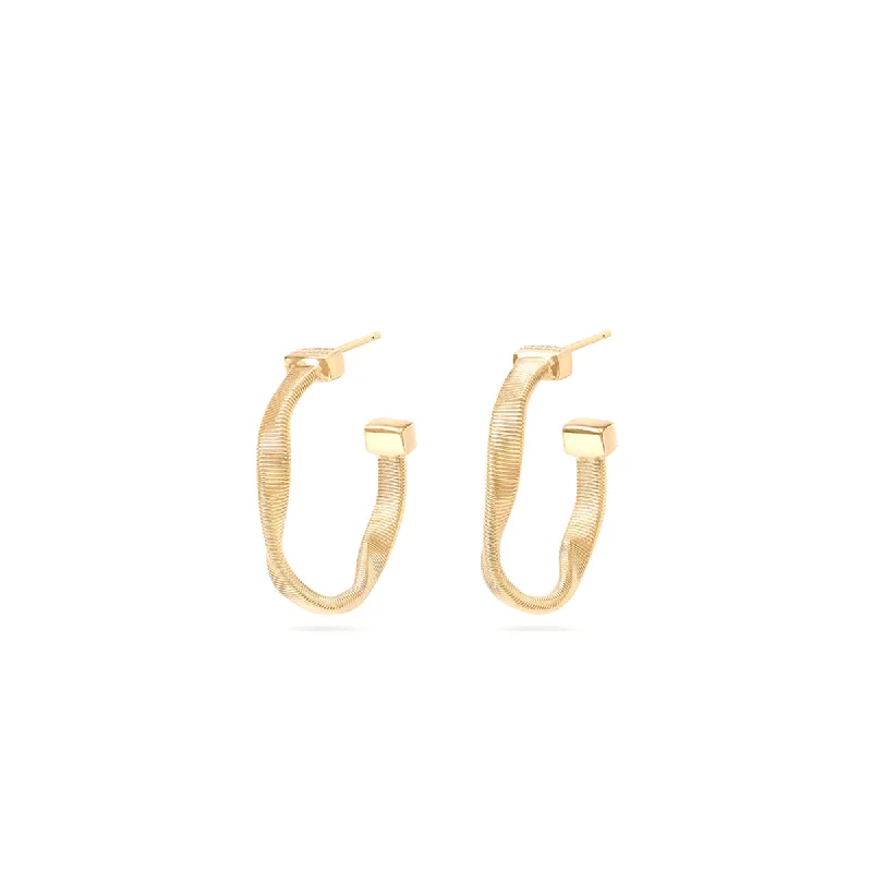 Drop Earrings for Concert Look -Marco Bicego Marrakech Twisted Huggie Hoop Earrings