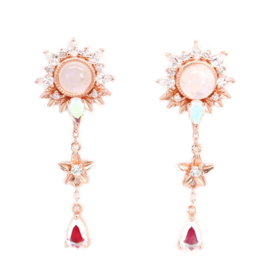 Drop Earrings with Debossed Designs -Mercy Earrings