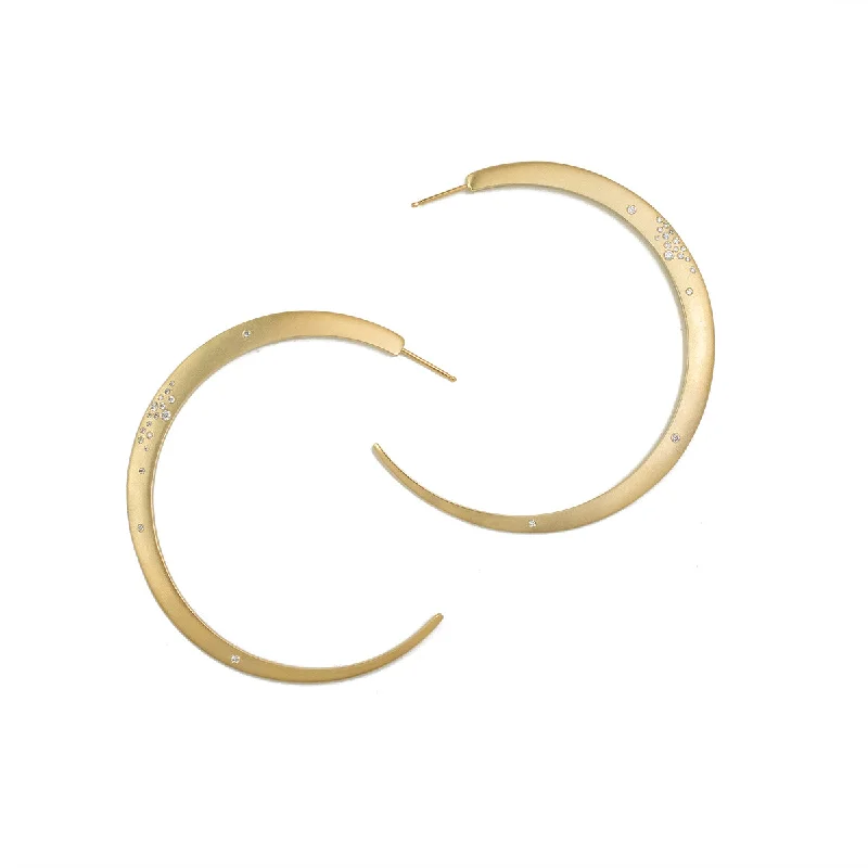 Heavy Duty Drop Earrings for Durability -diamond major eclipse hoops