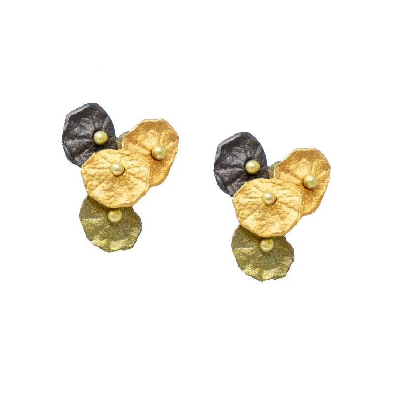 Drop Earrings with Polished Shine -Petite Nasturtium Earrings