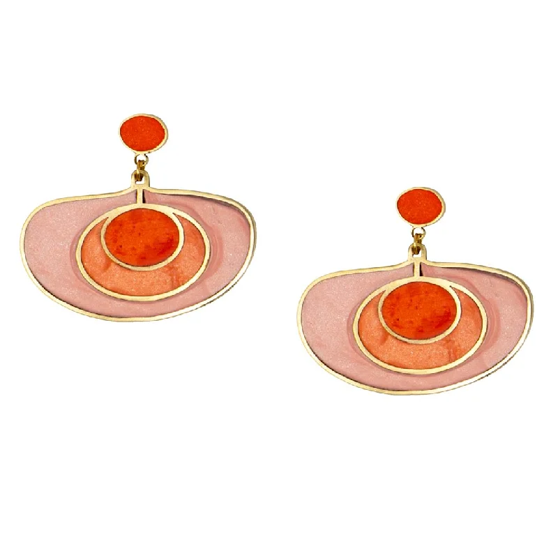 Drop Earrings for Travel Look -Poppy Globe Earrings