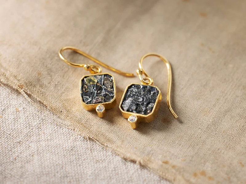 Drop Earrings with Vine Designs -Rosen Earrings