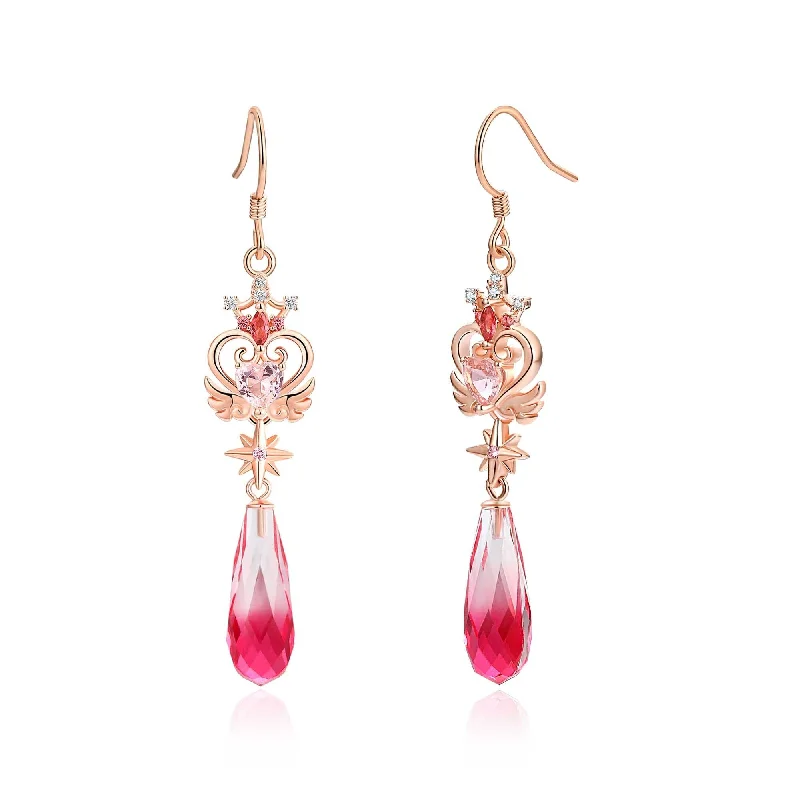 Drop Earrings for Casual Outfit -Rosie Love Crystal Drop Earrings