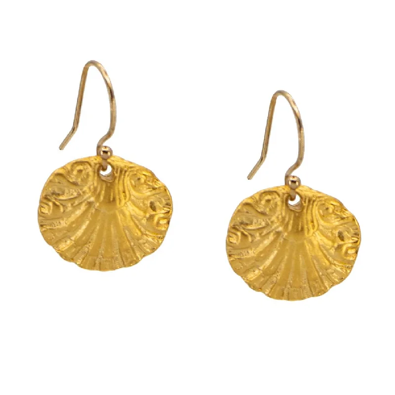 Gemstone and Diamond Drop Earrings for Opulence -Shell Medallion Earrings