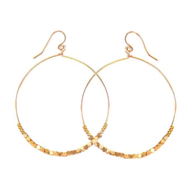 Drop Earrings for Graduation Day -Shimmer Hoop Earrings