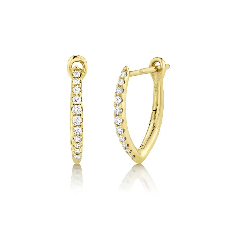 Drop Earrings for Festival Style -Shy Creation Diamond Hoop Earrings SC22005491