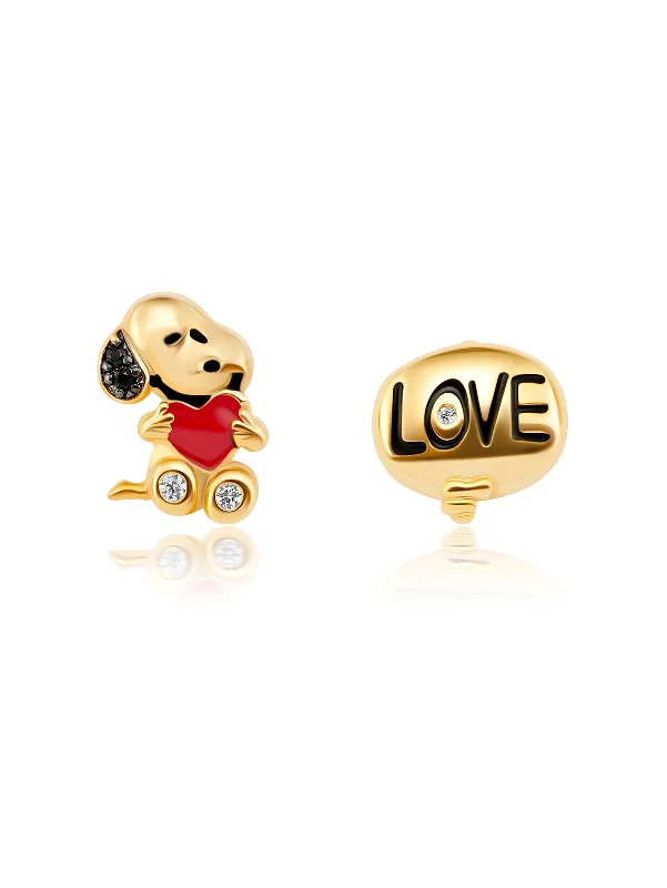 Drop Earrings for Shopping Trip -Snoopy's Love Earrings -  Gold